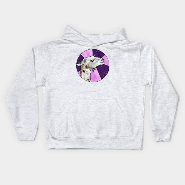 Llama- Circle edit Kids Hoodie by shehitsback